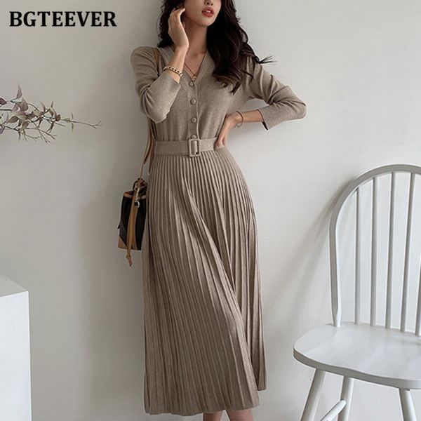 bgteever elegant vneck singlebreasted women thicken sweater dress 2021 autumn winter knitted belted female aline soft dresses, Black;gray
bgteever elegant vneck singlebreasted women thicken sweater dress 2021 autumn winter knitted belted female aline soft dresses, Black;gray