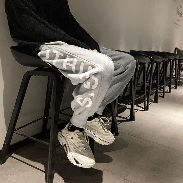 warm overalls autumn and winter men's letter printing plus velvet thickening casual trousers tied elastic waist pants, Black
warm overalls autumn and winter men's letter printing plus velvet thickening casual trousers tied elastic waist pants, Black