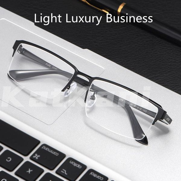 fashion sunglasses frames katkani ultra-light pure titanium glasses frame business men half-frame myopia optical prescription eyeglasses 119, Black
fashion sunglasses frames katkani ultra-light pure titanium glasses frame business men half-frame myopia optical prescription eyeglasses 119, Black