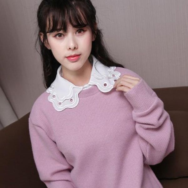 women's blouses & shirts shirt fake collar arrived women sweater detachable lapel fashion solid color, White
women's blouses & shirts shirt fake collar arrived women sweater detachable lapel fashion solid color, White