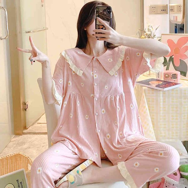 sleepwear summer thin printed cotton maternity nursing sleepwear sets sweet loose pajamas suits for pregnant women pregnancy home wear, Black;red
sleepwear summer thin printed cotton maternity nursing sleepwear sets sweet loose pajamas suits for pregnant women pregnancy home wear, Black;red