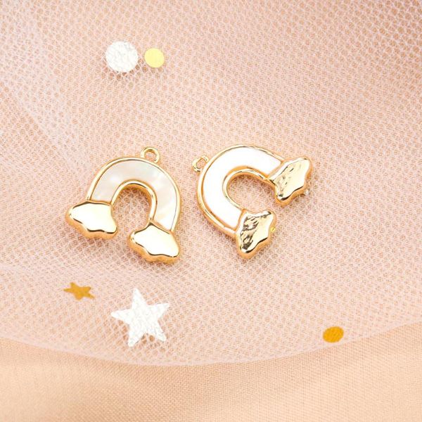 charms 2pcs natural shell rainbow pendant cloud mother of pearl diy necklace earrings dangle bracelet jewelry making accessory, Bronze;silver
charms 2pcs natural shell rainbow pendant cloud mother of pearl diy necklace earrings dangle bracelet jewelry making accessory, Bronze;silver
