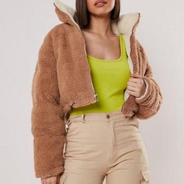mandylandy fashion long sleeve outwear women fleece jackets autumn khaki double face jacket coats stand collar casual coat women's, Black;brown
mandylandy fashion long sleeve outwear women fleece jackets autumn khaki double face jacket coats stand collar casual coat women's, Black;brown