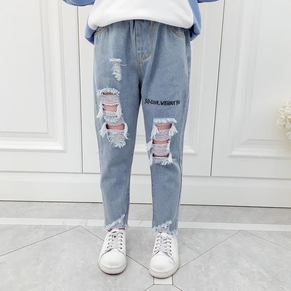 fashion children's ripped hole jeans pants spring autumn kids broken denim trousers for teenage girls 4 6 7 8 10 12 years, Blue
fashion children's ripped hole jeans pants spring autumn kids broken denim trousers for teenage girls 4 6 7 8 10 12 years, Blue