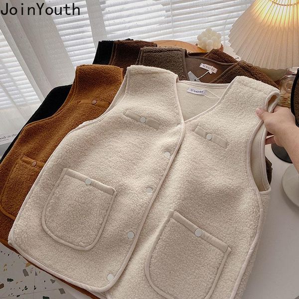 women's vests joinyouth double pocket lambs wool v-neck waistcoat jacket women autumn winter korean casual loose tank single breasted v, Black;white
women's vests joinyouth double pocket lambs wool v-neck waistcoat jacket women autumn winter korean casual loose tank single breasted v, Black;white