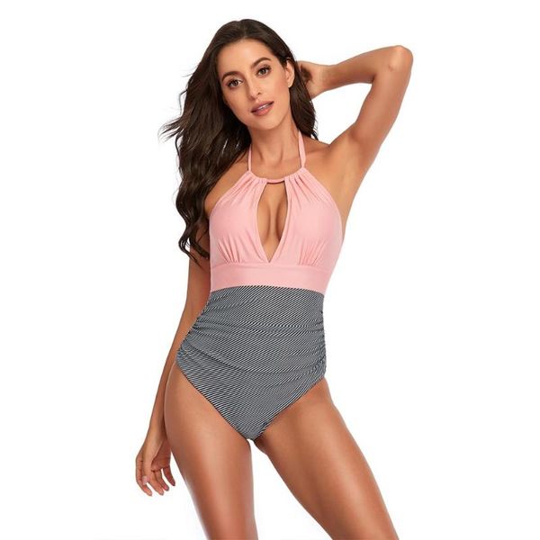 fast and delivery women tummy control one piece swimsuit halter v neck striped bathing suit one-piece suits
fast and delivery women tummy control one piece swimsuit halter v neck striped bathing suit one-piece suits