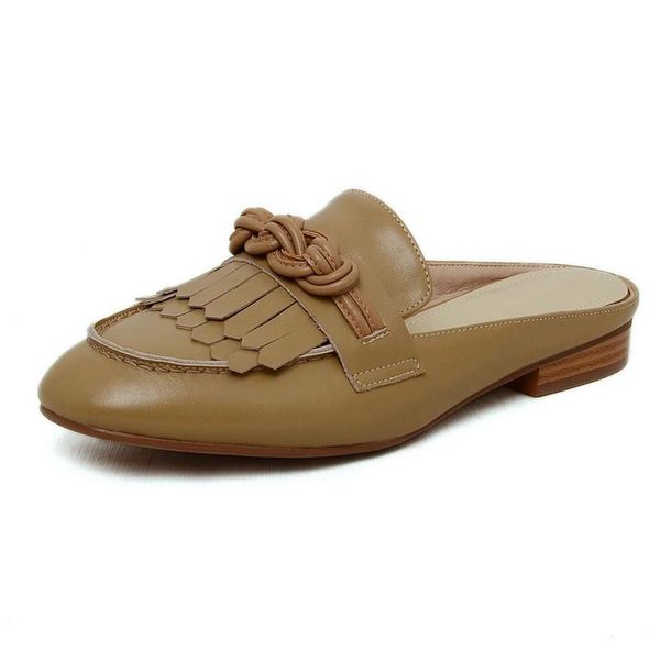 sandals genuine leather low heels round tassel british school korean girls energy slip on mules women l11, Black
sandals genuine leather low heels round tassel british school korean girls energy slip on mules women l11, Black