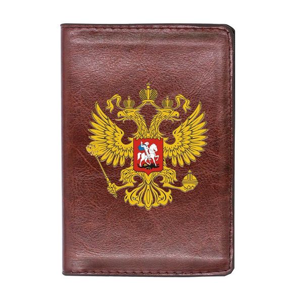 card holders leather vintage russian eagle printing travel passport cover id case, Brown;gray
card holders leather vintage russian eagle printing travel passport cover id case, Brown;gray