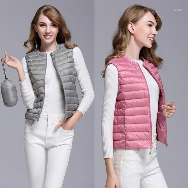 women's vests women bomber vest coats duck down filler light thin 2021 spring autumn female short waistcoat fashion o-neck ladies slim, Black;white
women's vests women bomber vest coats duck down filler light thin 2021 spring autumn female short waistcoat fashion o-neck ladies slim, Black;white