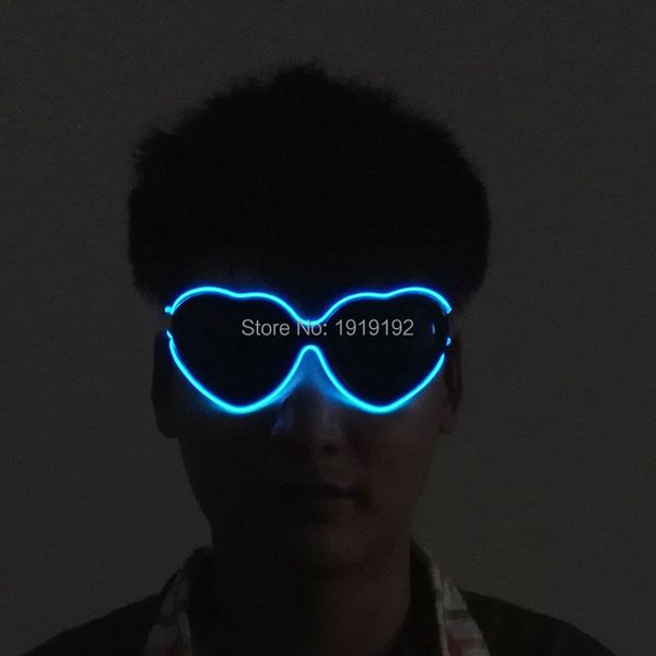 costume accessories heart-sharped el wire neon led light up shutter shaped glasses for christmas haloween party 10 color select by 3v driver, Silver
costume accessories heart-sharped el wire neon led light up shutter shaped glasses for christmas haloween party 10 color select by 3v driver, Silver