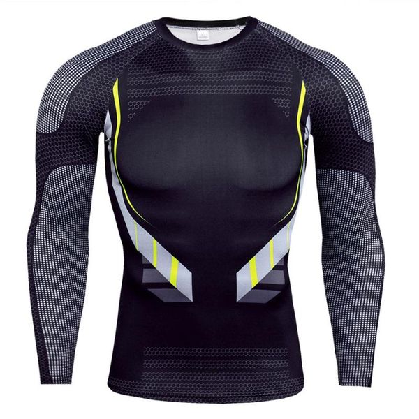 running jerseys compression tights men fitness shirt quick-drying long-sleeved printed t-shirt gyms training tees rashguard, Black;blue
running jerseys compression tights men fitness shirt quick-drying long-sleeved printed t-shirt gyms training tees rashguard, Black;blue