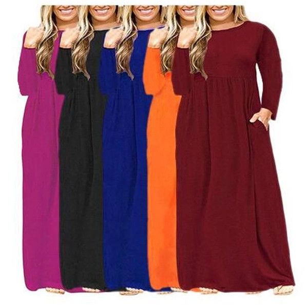 plus size dresses loose dress long sleeve elegant oversize woman o-neck fashion solid pocket cloth women basic vestidos, Black
plus size dresses loose dress long sleeve elegant oversize woman o-neck fashion solid pocket cloth women basic vestidos, Black