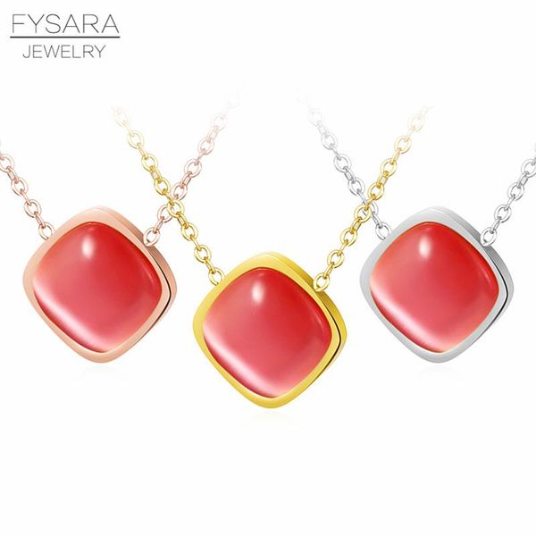 pendant necklaces fysara geometry red stone square crystal necklace for women stainless steel rose gold color charm chain link, Silver
pendant necklaces fysara geometry red stone square crystal necklace for women stainless steel rose gold color charm chain link, Silver