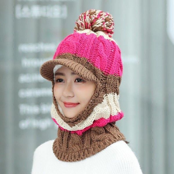 beanie/skull caps warm neck knit hat fur pompoms mask winter for women wool skullies female balaclava sacrf, Blue;gray
beanie/skull caps warm neck knit hat fur pompoms mask winter for women wool skullies female balaclava sacrf, Blue;gray