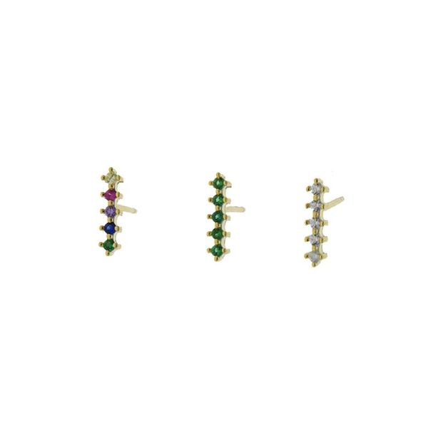 stud rainbow colorful cubic zirconia long bar geometric cz fashion enamel 925 sterling silver women earring, Golden;silver
stud rainbow colorful cubic zirconia long bar geometric cz fashion enamel 925 sterling silver women earring, Golden;silver