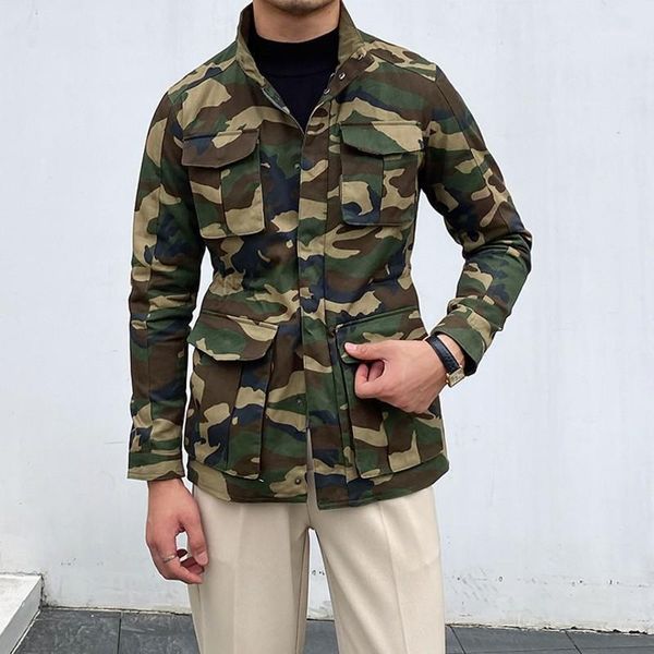 tooling mens jackets turn-down collar single breasted pockets zippers adjustable waist korean style vintage camouflage coat men's, Black;brown
tooling mens jackets turn-down collar single breasted pockets zippers adjustable waist korean style vintage camouflage coat men's, Black;brown