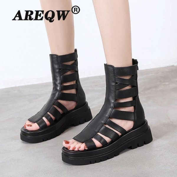 sandals 2021 summer vintage roman leather fashion high boots sandles for women, Black
sandals 2021 summer vintage roman leather fashion high boots sandles for women, Black