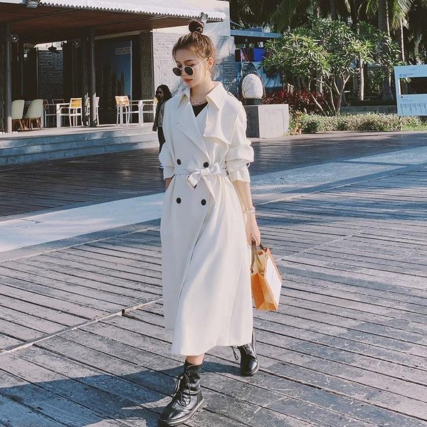 women's trench coats brand fashion elegant women coat with belt lady duster windbreaker female outerwear spring autumn clothes, Tan;black
women's trench coats brand fashion elegant women coat with belt lady duster windbreaker female outerwear spring autumn clothes, Tan;black