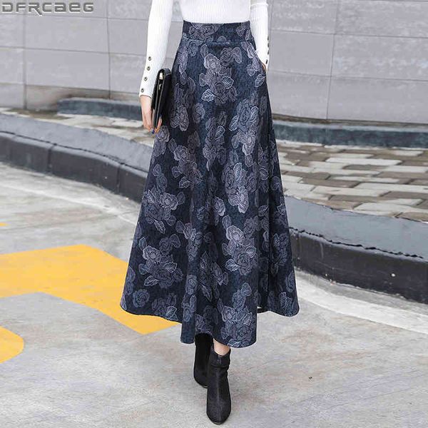 casual dresses winter women's skirts long vintage print floral woolen falda mujer stretch elastic high waist maxi skirt retro a-li, Black;gray
casual dresses winter women's skirts long vintage print floral woolen falda mujer stretch elastic high waist maxi skirt retro a-li, Black;gray