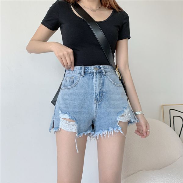 women's shorts summer denim women streetwear high waist ripped hole slit jeans korean fashion cool short femme pants 8g92, White;black
women's shorts summer denim women streetwear high waist ripped hole slit jeans korean fashion cool short femme pants 8g92, White;black