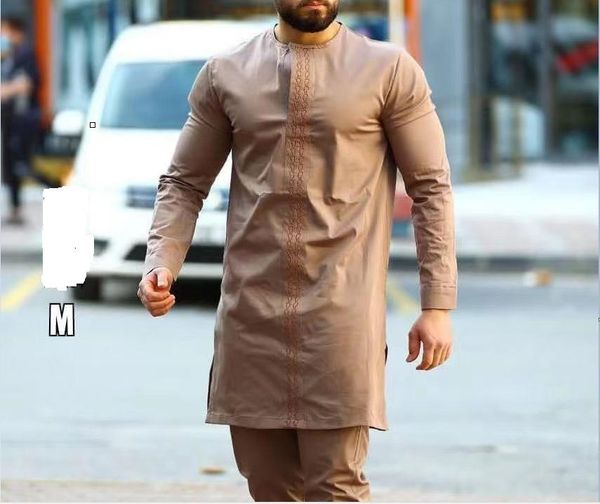 ethnic clothing islam kaftan men's shirt summer long sleeves o-neck color block mid-length muslim man european, Red
ethnic clothing islam kaftan men's shirt summer long sleeves o-neck color block mid-length muslim man european, Red