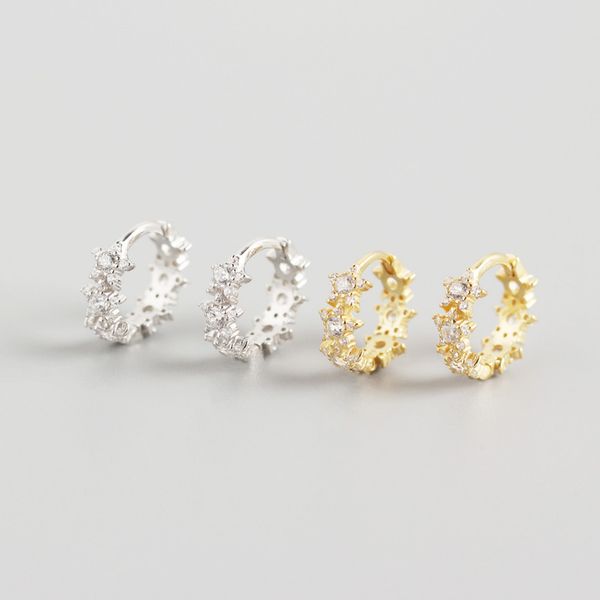 925 sterling silver small punk hoop earrings for women fashion gothic huggie ear buckle micro cz zircon earring jewelry, Golden;silver
925 sterling silver small punk hoop earrings for women fashion gothic huggie ear buckle micro cz zircon earring jewelry, Golden;silver
