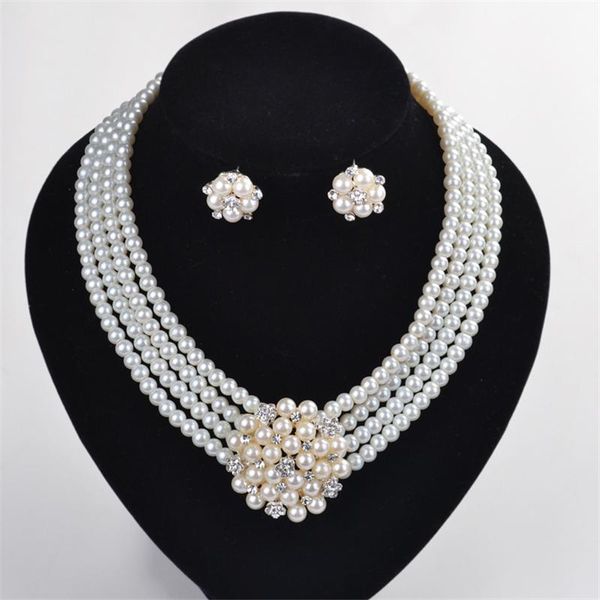 earrings & necklace masa 2021 fashion wedding jewelry sets multi-layer imitation pearl chain big flower bride women statement, Silver
earrings & necklace masa 2021 fashion wedding jewelry sets multi-layer imitation pearl chain big flower bride women statement, Silver