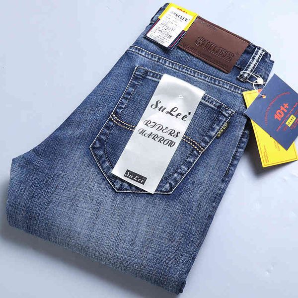 Sulee spring summer straight stretch pants large business men's loose fitting jeans, Blue
Sulee spring summer straight stretch pants large business men's loose fitting jeans, Blue