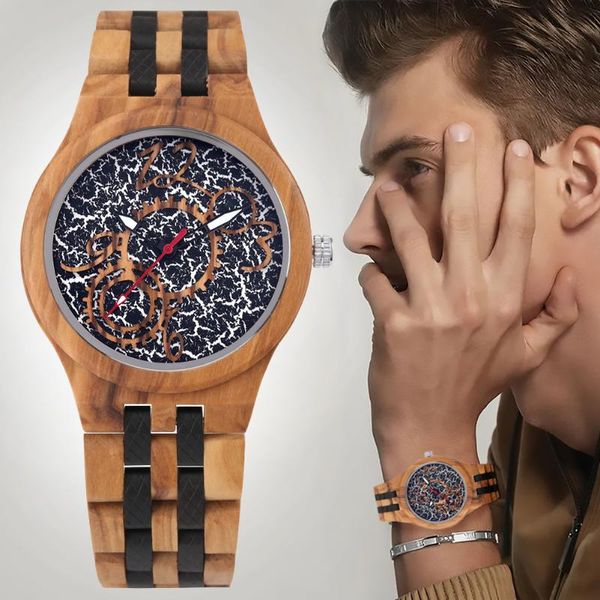 wristwatches natural stylish men quartz wooden band wrist watch folding clasp casual men's watches unique dial display male timepiece g, Slivery;brown
wristwatches natural stylish men quartz wooden band wrist watch folding clasp casual men's watches unique dial display male timepiece g, Slivery;brown