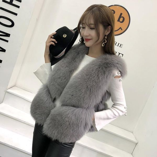 women's fur & faux real vest coats women clothes korean vintage elegant coat autumn winter sleeveless vests manteau femme hiver zl583, Black
women's fur & faux real vest coats women clothes korean vintage elegant coat autumn winter sleeveless vests manteau femme hiver zl583, Black