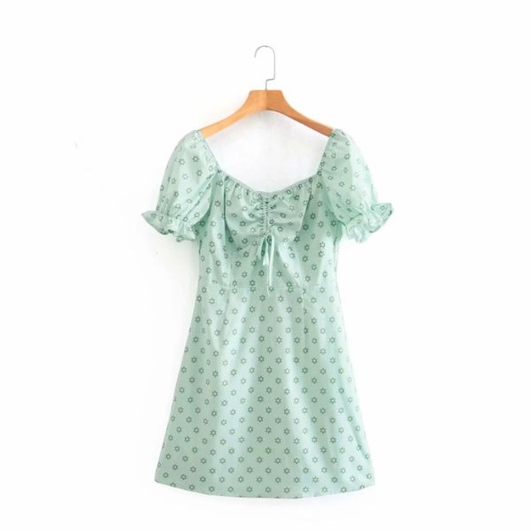 summer women square collar drawstring printed mini dress female short sleeve clothes casual lady loose vestido d7721 210430, Black;gray
summer women square collar drawstring printed mini dress female short sleeve clothes casual lady loose vestido d7721 210430, Black;gray