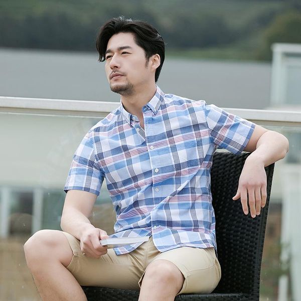 men's casual shirts arrival summer men short sleeved lattices cotton fashion plaid large plus size xl 2xl 3xl 4xl 5xl 6xl, White;black
men's casual shirts arrival summer men short sleeved lattices cotton fashion plaid large plus size xl 2xl 3xl 4xl 5xl 6xl, White;black