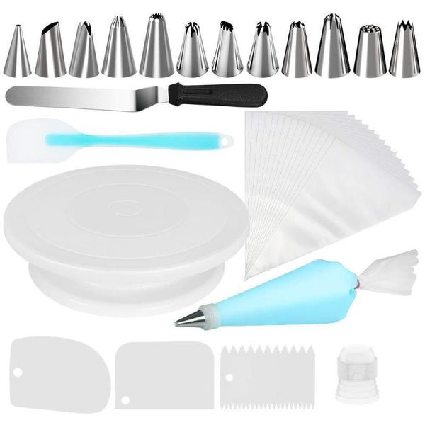 baking & pastry tools very cake decorating tool set for beginners 1 turntable 12 small nozzle 15 bag silicone spatula 3 scrapers etc.
baking & pastry tools very cake decorating tool set for beginners 1 turntable 12 small nozzle 15 bag silicone spatula 3 scrapers etc.