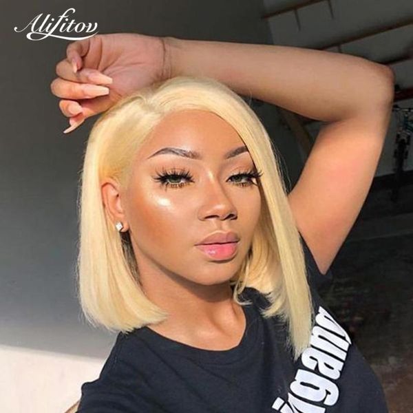 lace wigs #613 blonde bob brazilian remy hair front wig human short with baby for black women, Black;brown
lace wigs #613 blonde bob brazilian remy hair front wig human short with baby for black women, Black;brown
