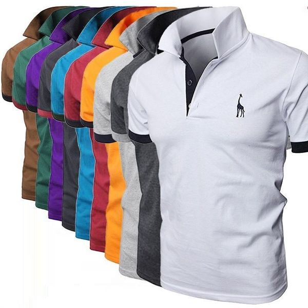 men's polos summer men shirts casual business social short sleeve mens stand collar embroidery shirt, White;black
men's polos summer men shirts casual business social short sleeve mens stand collar embroidery shirt, White;black