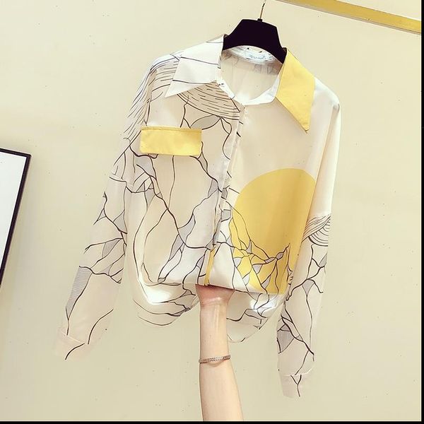 autumn long sleeves women blouses turn down collar chiffon loose casual a3684, White
autumn long sleeves women blouses turn down collar chiffon loose casual a3684, White