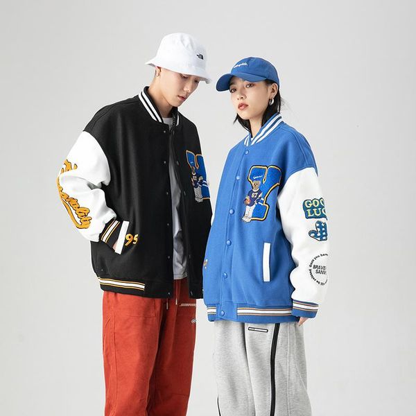 men's jackets embroidery baseball jacket man stand collar single breasted hip hop vibe couple outfit loose causal, Black;brown
men's jackets embroidery baseball jacket man stand collar single breasted hip hop vibe couple outfit loose causal, Black;brown