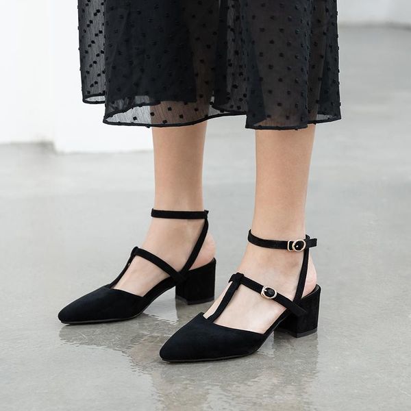 dress shoes women square high heels pumps woman female ankle strap faux suede pointed toe heeled sandals lady office career shoe, Black
dress shoes women square high heels pumps woman female ankle strap faux suede pointed toe heeled sandals lady office career shoe, Black