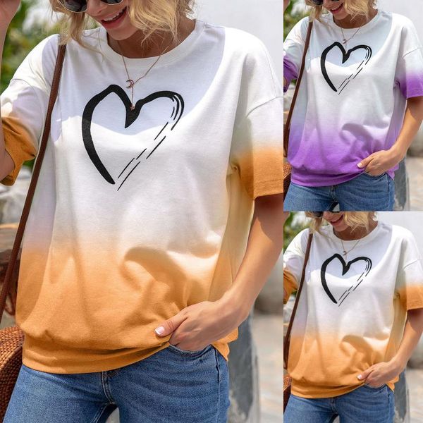 women's blouses & shirts women summer blouse fashion gradient color loose casual o-neck shirt short sleeve plus size camiseta, White
women's blouses & shirts women summer blouse fashion gradient color loose casual o-neck shirt short sleeve plus size camiseta, White
