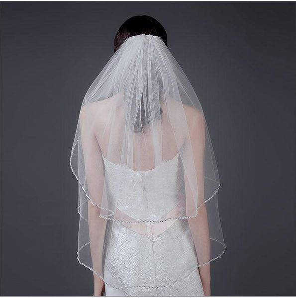 bridal veils veil short with comb beaded edge tulle wedding two layers accessories 2021, Black
bridal veils veil short with comb beaded edge tulle wedding two layers accessories 2021, Black