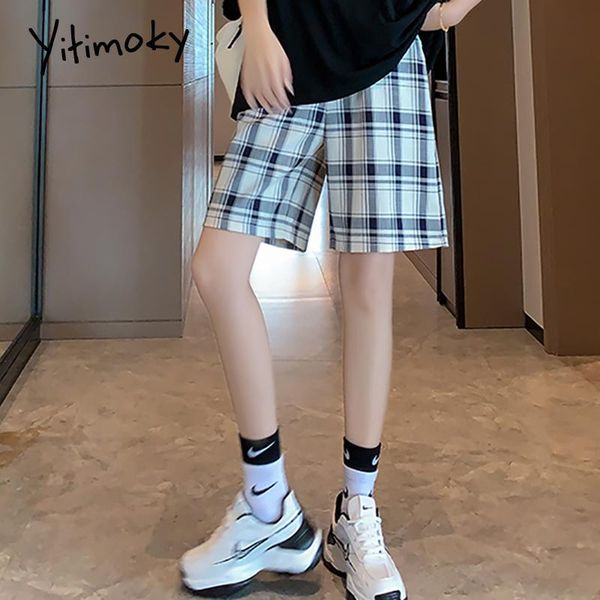 women's shorts yitimoky vintage plaid women high waisted sweatpants woman summer 2021 elastic waist streetwear korean fashion black, White;black
women's shorts yitimoky vintage plaid women high waisted sweatpants woman summer 2021 elastic waist streetwear korean fashion black, White;black