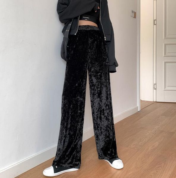women's pants & capris winter autumn velvet women trousers wide high-waist casual straight, Black;white
women's pants & capris winter autumn velvet women trousers wide high-waist casual straight, Black;white