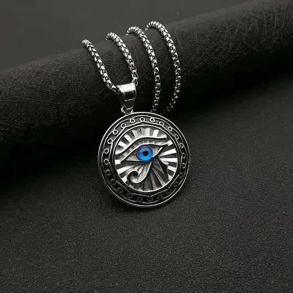 pendant necklaces potcet neutral stainless steel eye of horus titanium necklace geometric hip hop fashion party jewelry, Silver
pendant necklaces potcet neutral stainless steel eye of horus titanium necklace geometric hip hop fashion party jewelry, Silver