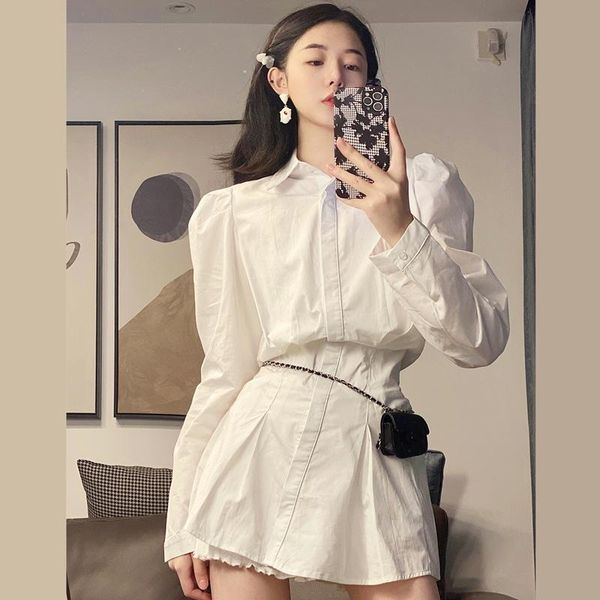 casual dresses zawahiki sweet shirt dress solid slim long sleeve turn down collar women's clothes spring autumn high waist short, Black;gray
casual dresses zawahiki sweet shirt dress solid slim long sleeve turn down collar women's clothes spring autumn high waist short, Black;gray