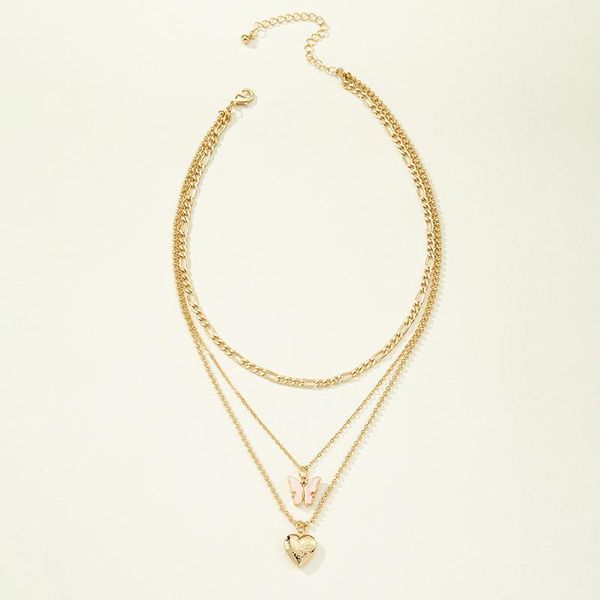 pendant necklaces ins gold chain heart butterfly piercing choker necklace korean fashion jewelry, Silver
pendant necklaces ins gold chain heart butterfly piercing choker necklace korean fashion jewelry, Silver