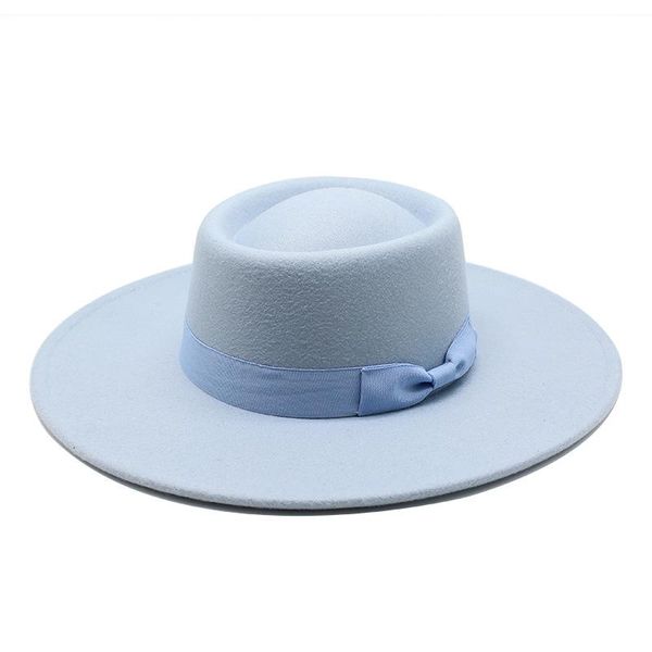 wide brim hats fedora hat for men women 9cm solid color big jazz autumn winter ladies concave black felt panama, Blue;gray
wide brim hats fedora hat for men women 9cm solid color big jazz autumn winter ladies concave black felt panama, Blue;gray