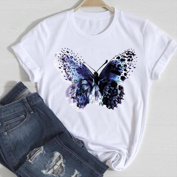 and women casual 90s kawaii men butterfly watercolor cartoon summer female tshirts fashion clothes graphic t lady print, White;black
and women casual 90s kawaii men butterfly watercolor cartoon summer female tshirts fashion clothes graphic t lady print, White;black