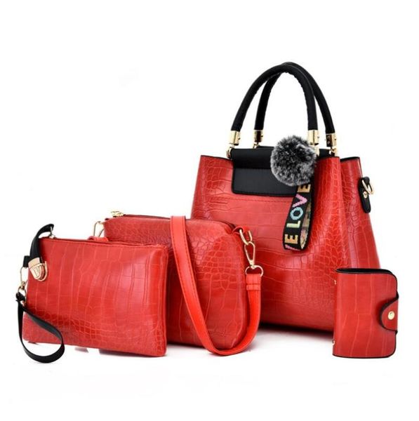 evening bags fashion brand designer women's handbag 4pcs large capacity shoulder bag hair ball crocodile pattern diagonal clutch
evening bags fashion brand designer women's handbag 4pcs large capacity shoulder bag hair ball crocodile pattern diagonal clutch