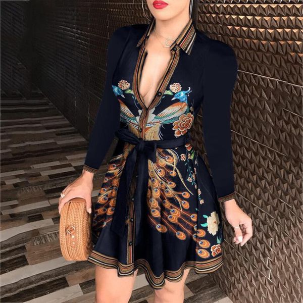 casual dresses womens fashion v-neck long sleeve vintage floral print lace-up buttons party club holiday mini dress, Black;gray
casual dresses womens fashion v-neck long sleeve vintage floral print lace-up buttons party club holiday mini dress, Black;gray