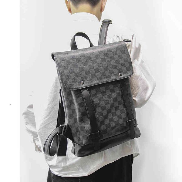 popular young men's bag simple business leather backpack leisure outdoor schoolbag lattice pattern
popular young men's bag simple business leather backpack leisure outdoor schoolbag lattice pattern